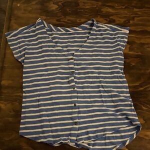 Old Navy Blue and White Button Down Shirt